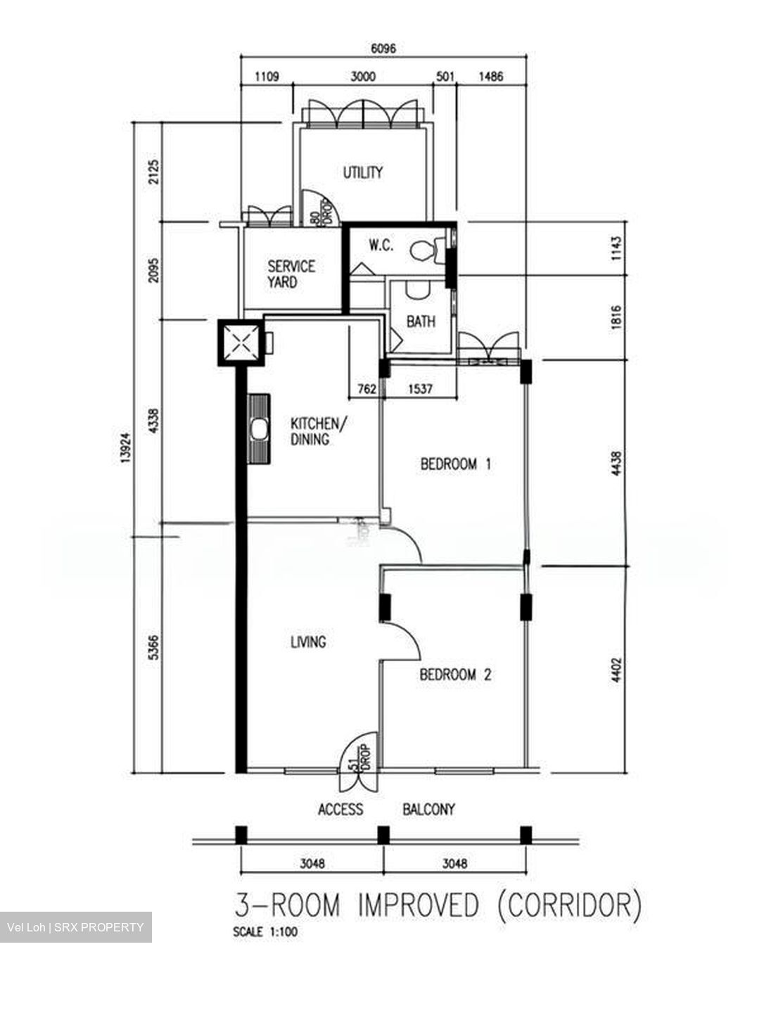 Blk 2 Everton Park (Bukit Merah), HDB 3 Rooms #512356621